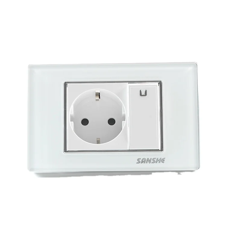 SANSHE Families Universal Sockets Switch China modern glass switches and sockets