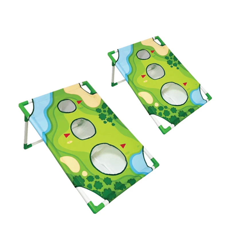 New Trendy Chipping Golf Cornhole Game Set with Putters Golf Balls