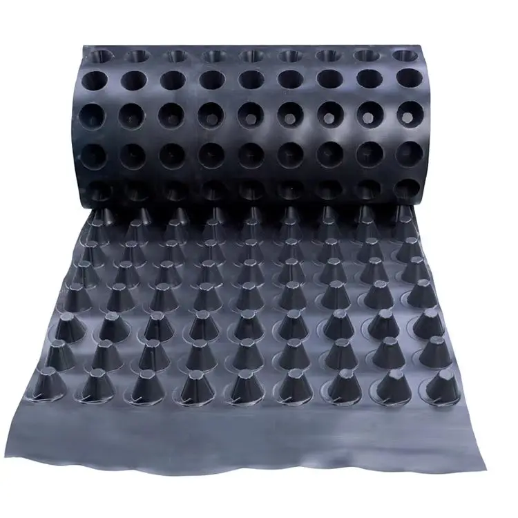 Plastic Sheet HDPE Drainage Board Dimple Membrane Eco-friendly Material Waterproof