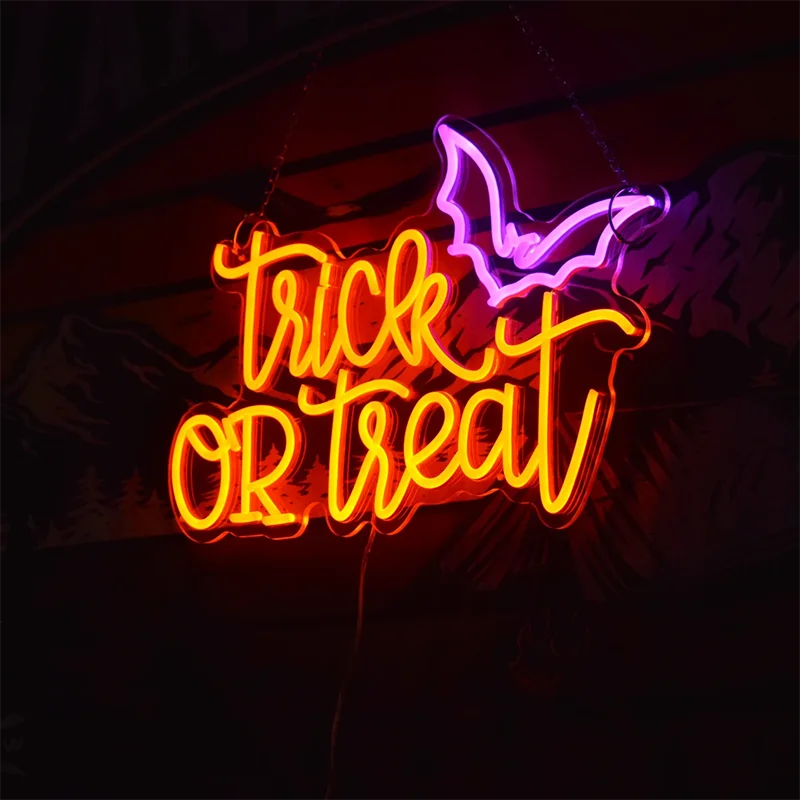 Wholesale Wall Hanging rgb changeable color neon sign custom flex led words letter light halloween neon sign