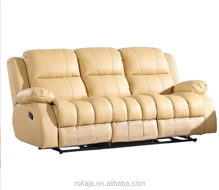 Small Apartment PU Leather Multifunctional sofa Combination Living Room First Class Manual recliner Sofa 1+2+3 Seater