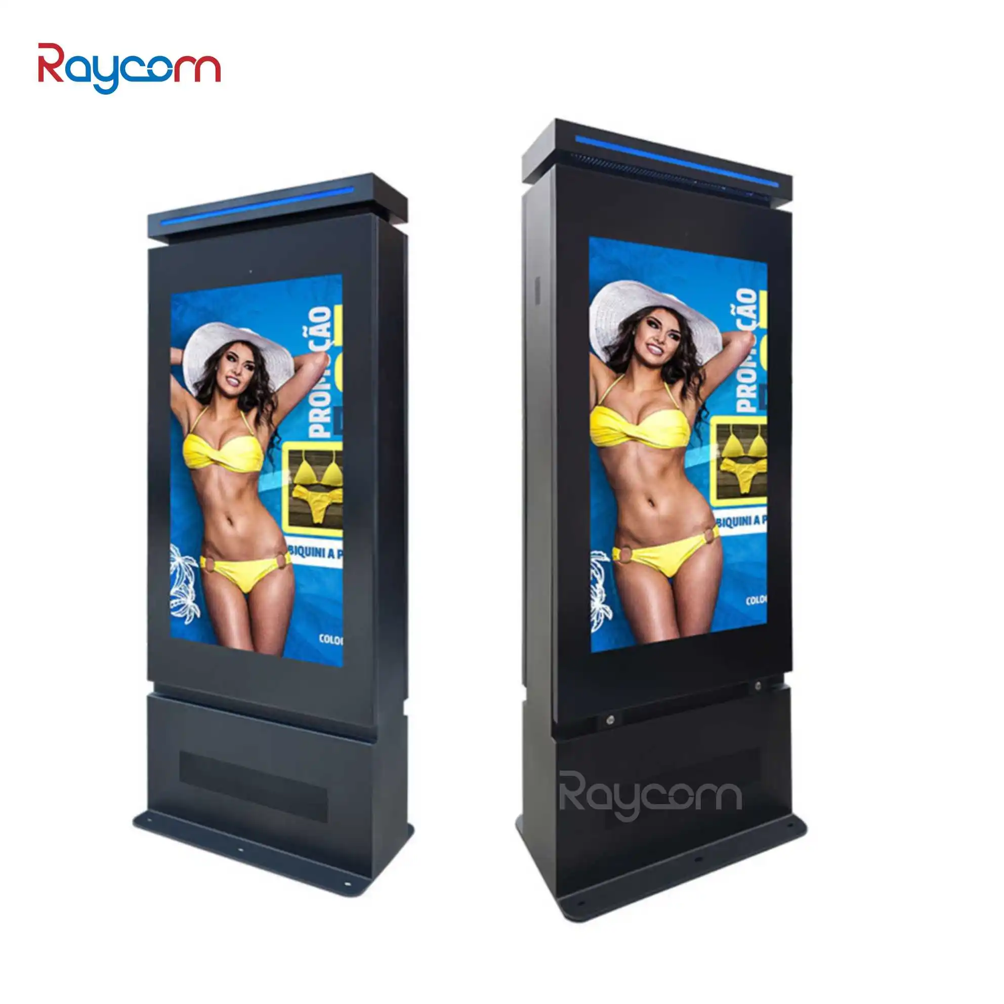Full Screen 4k Android Floor Standing Lcd Advertising Player Kiosk Vertical Totem Digital Touch Signage Display