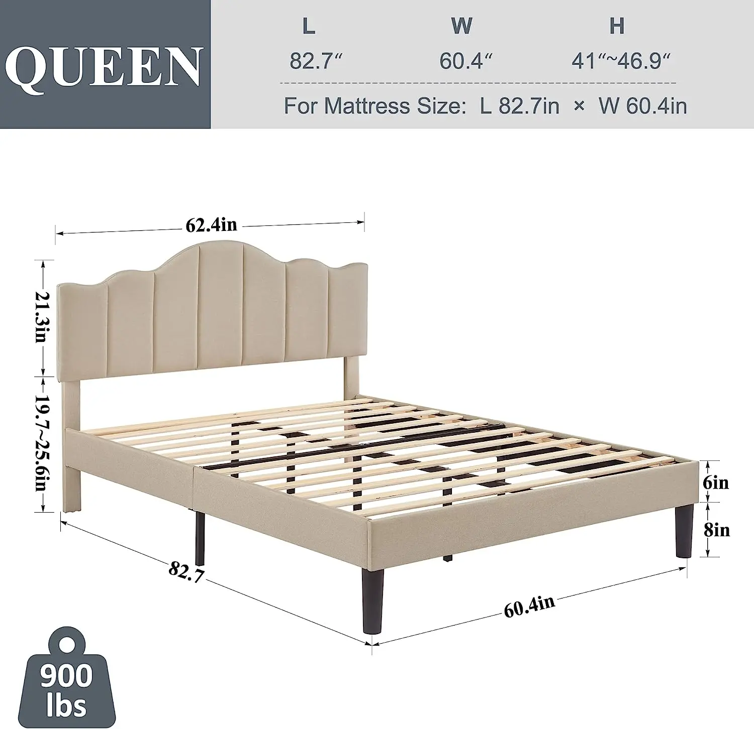 Good quality and cheapest price Upholstered Platform Bed bedroom furniture