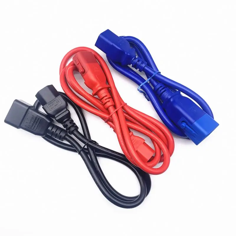 US VDE PSE SAA Certificate AC 10A 250V IEC C13 C14 C19 C20 C21 Connector Socket Extension PDU Power Cord
