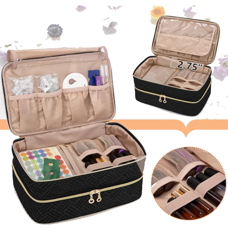 Essential Oil Organizer with Tool Storage Essential Oil Storage Case for 40 Bottles Travel Essential Oil Case