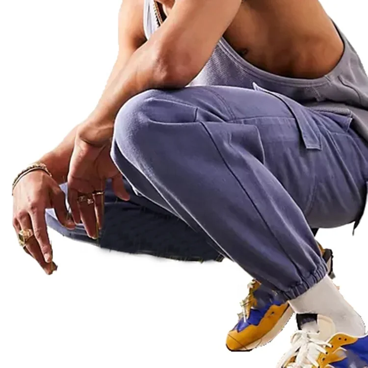 custom summer fashion brand cotton trousers casual workout outdoor khaki harem chino streetwear wholesale cargo jogger men pants