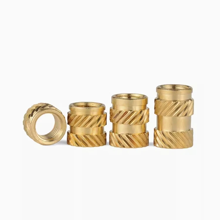 M2-M6 Brass Nut Inserts Knurled Earth Eight Twill Hot Melt Injection Moulding Nut Inlays Pre-buried Hot Pressing Nut