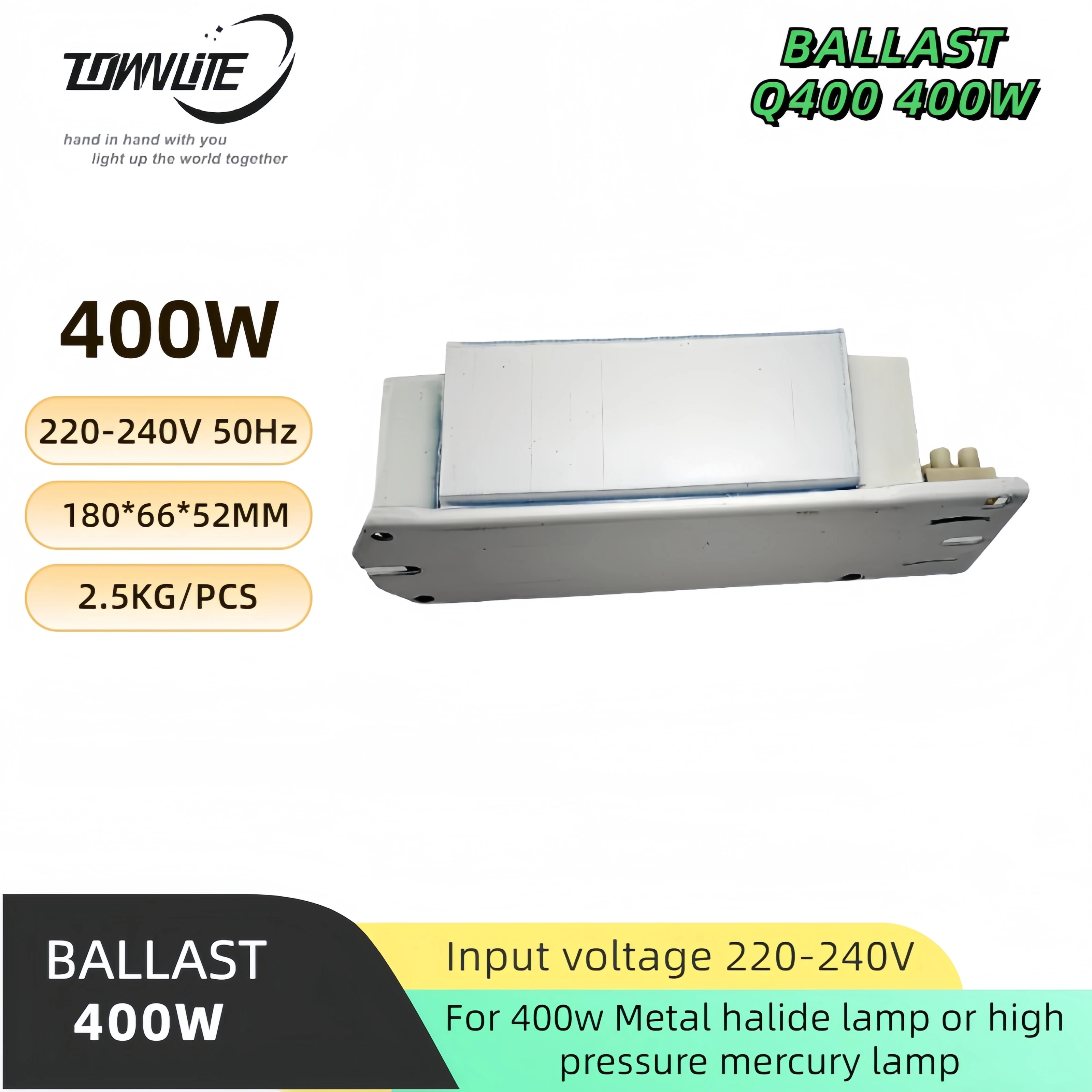 Excellent workmanship and durability for 400w metal halide lamp mercury lamp inductor ballast 3.25A