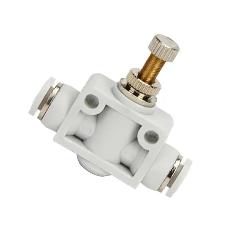 SA 4-12mm Throttle Valve Air Flow Speed Control Valve Tube Water Hose Pneumatic Push In Fittings