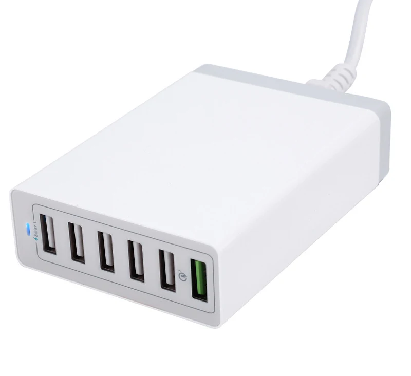 USB настенное зарядное устройство 60 Вт 6 портов зарядная станция порт питания Мульти Замена для iPhone iPad Galaxy LG