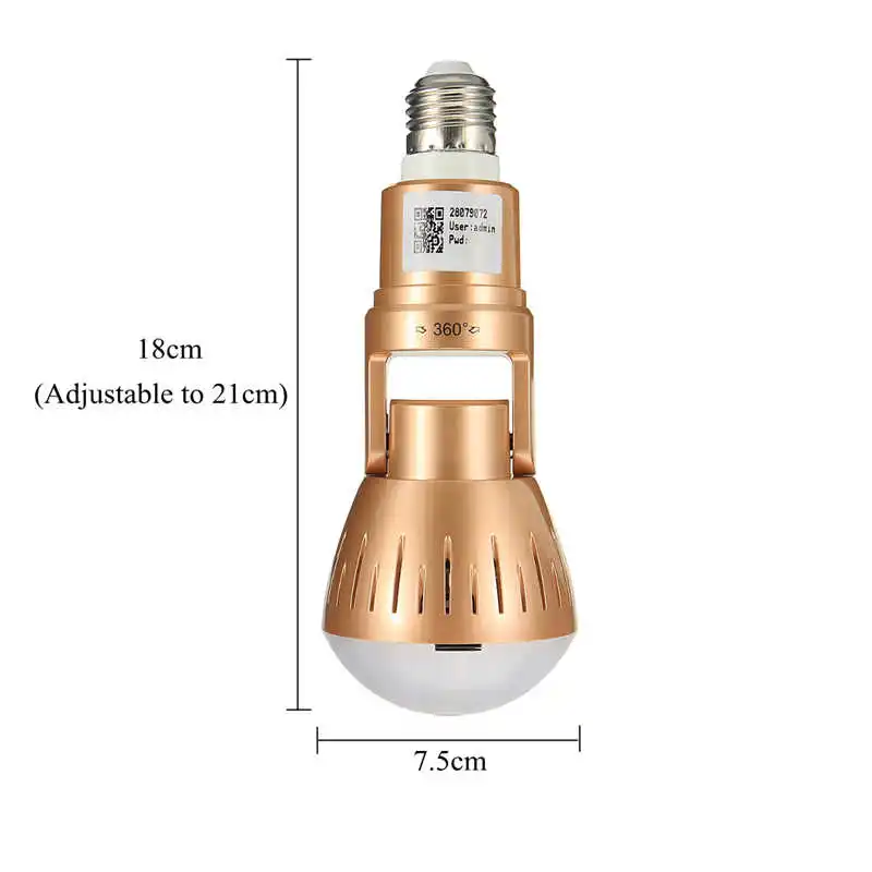  Wireless Security Light With Camera Flash HD Led WIFI Hidden Night Bulb Cameras 360 IP Pinhole Baby Nanny