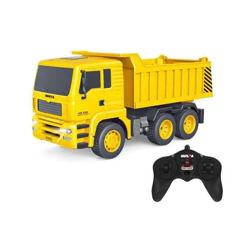Tiktok Hot Selling HuiNa 1337 1/18 RC Dump Truck  2.4Ghz 6-Channel Kids Construction Vehicle  Series Radio Control Toys