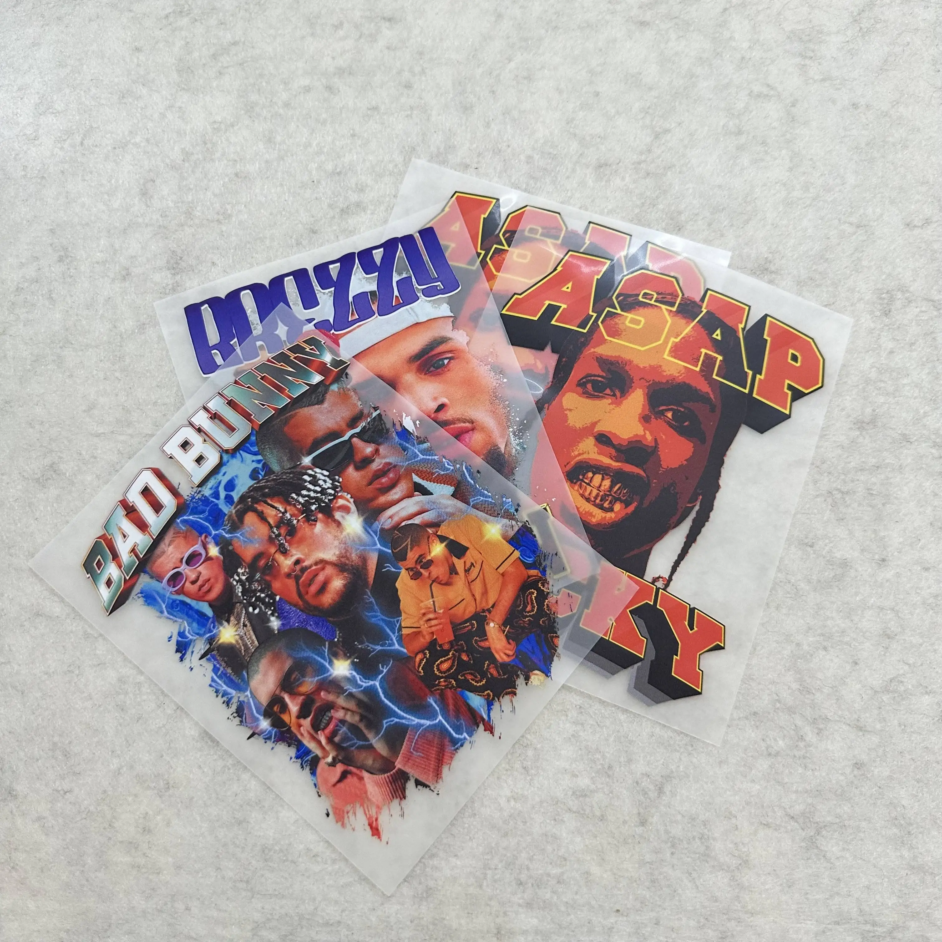 Wholesale Custom Plastisol Heat Transfers Heat Press Sticker Iron on Deisigns Dtf Heat Transfer Label for Clothing