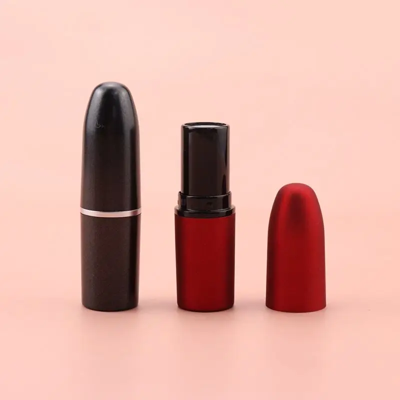 Hot sale private label DIY custom lip balm container matte red bullet shaped empty lipstick tubes packaging