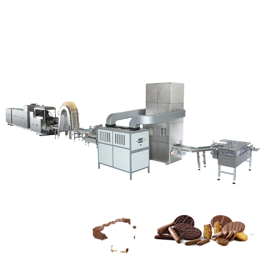 High Efficiency Full Automatic Waffle Biscuit Production Line Wafer Biscuit Making Machine Chocolate Coated Wafer Machine price