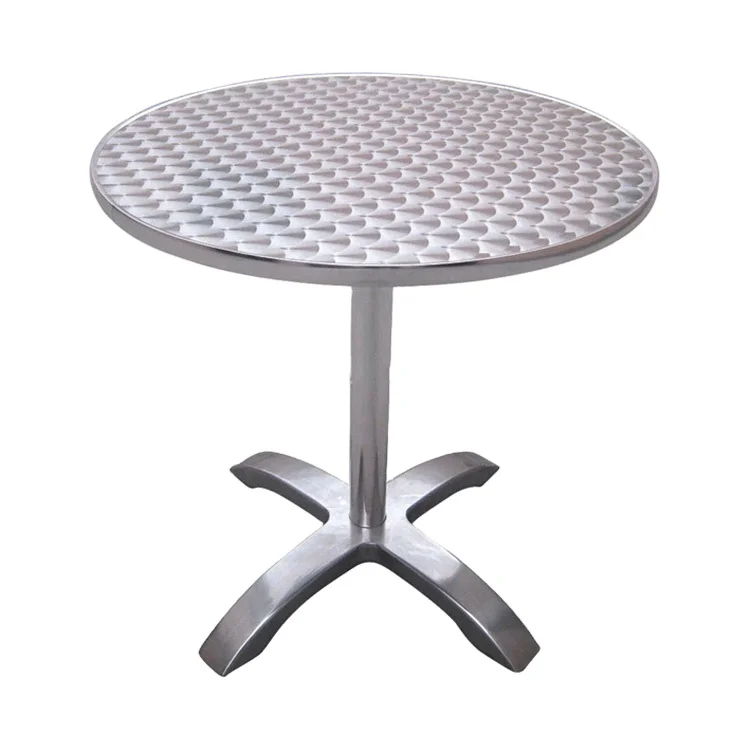 Contemporary design outdoor furniture Open-air restaurants Aluminum stainless steel round casual table