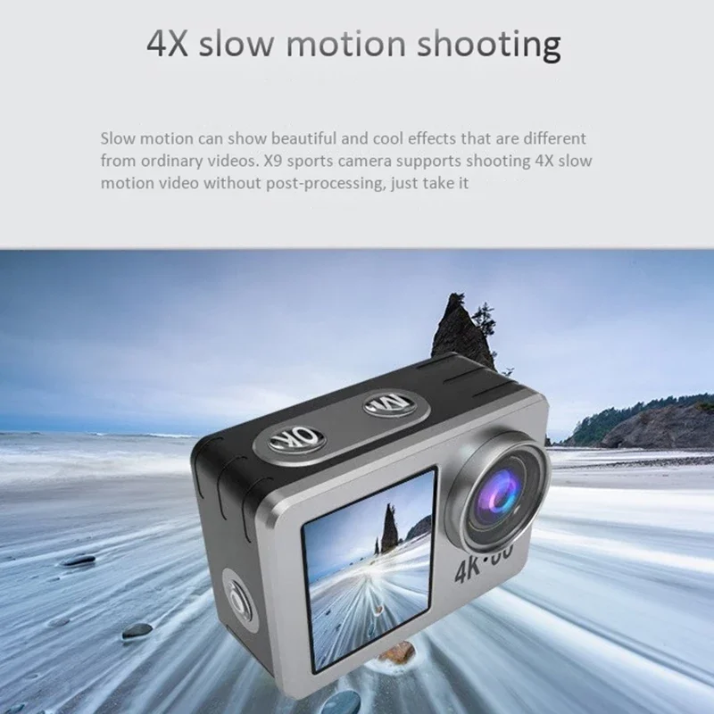  2 0 дюймов 20MP 60FPS 4K водонепроницаемая Спортивная камера Сенсорный контакт мини открытый 4X с переменным фокусным расстоянием 10 м подводный