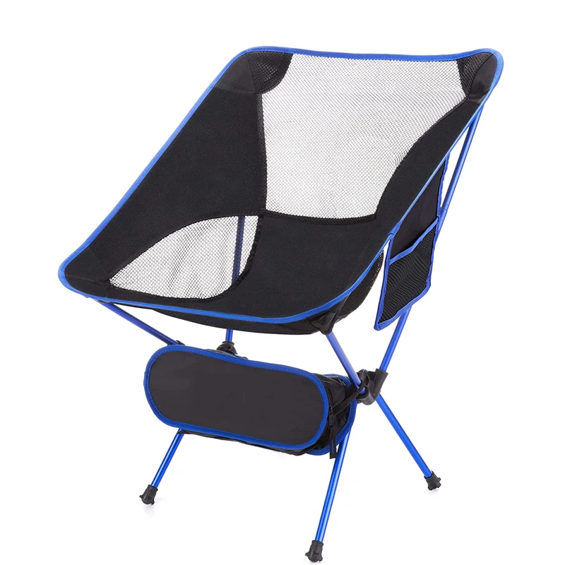 High-quality Portable Nylon Fabric 7075 Aviation aluminium folding Moon Camping Chair