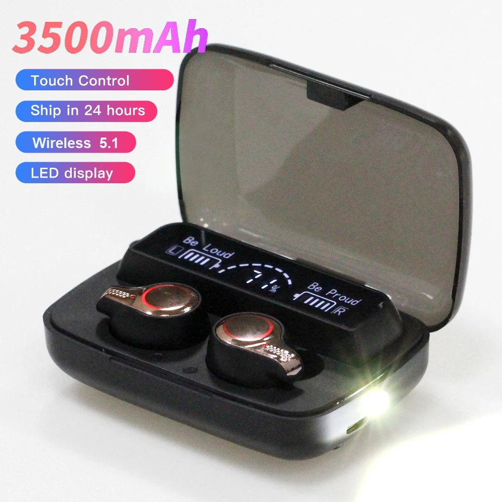 3000mah ipx8 waterproof sports gamming earhook beans wifi wireless earbuds for phone