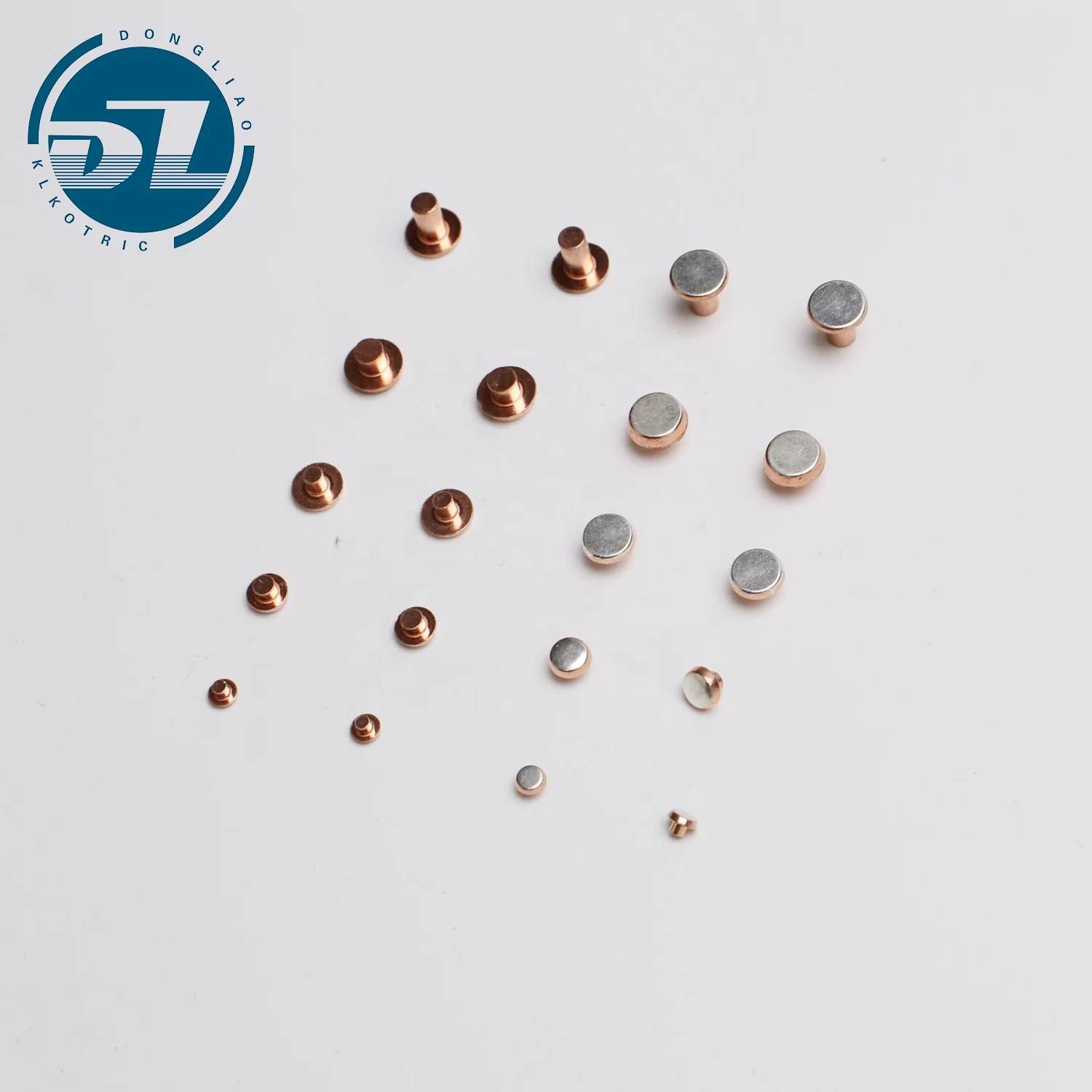 Factory Quality 7mm Copper Trimetal Silver Electrical Contact Rivet