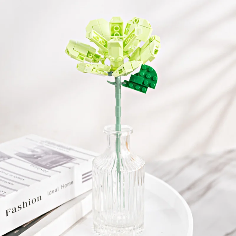 Unisex DIY Electronic Toy Flowers Model Creative Cute Plastic Plant Bricks Educational for Kids of All Ages Wholesale