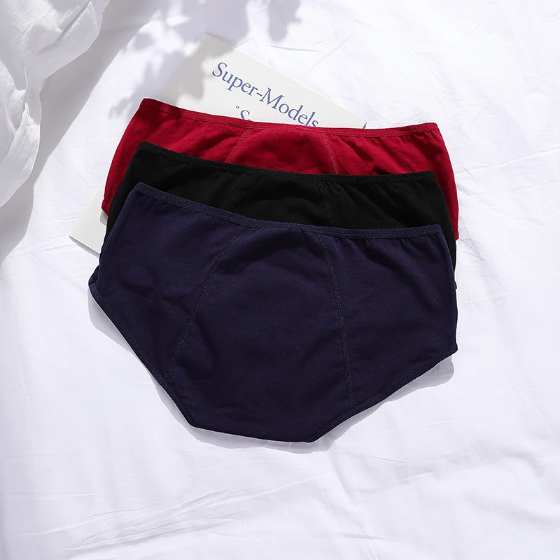 Front Top To Waist 10-15ml Absorption Teenage Organic Cotton Period Panties Underwear Leak Proof For Teens