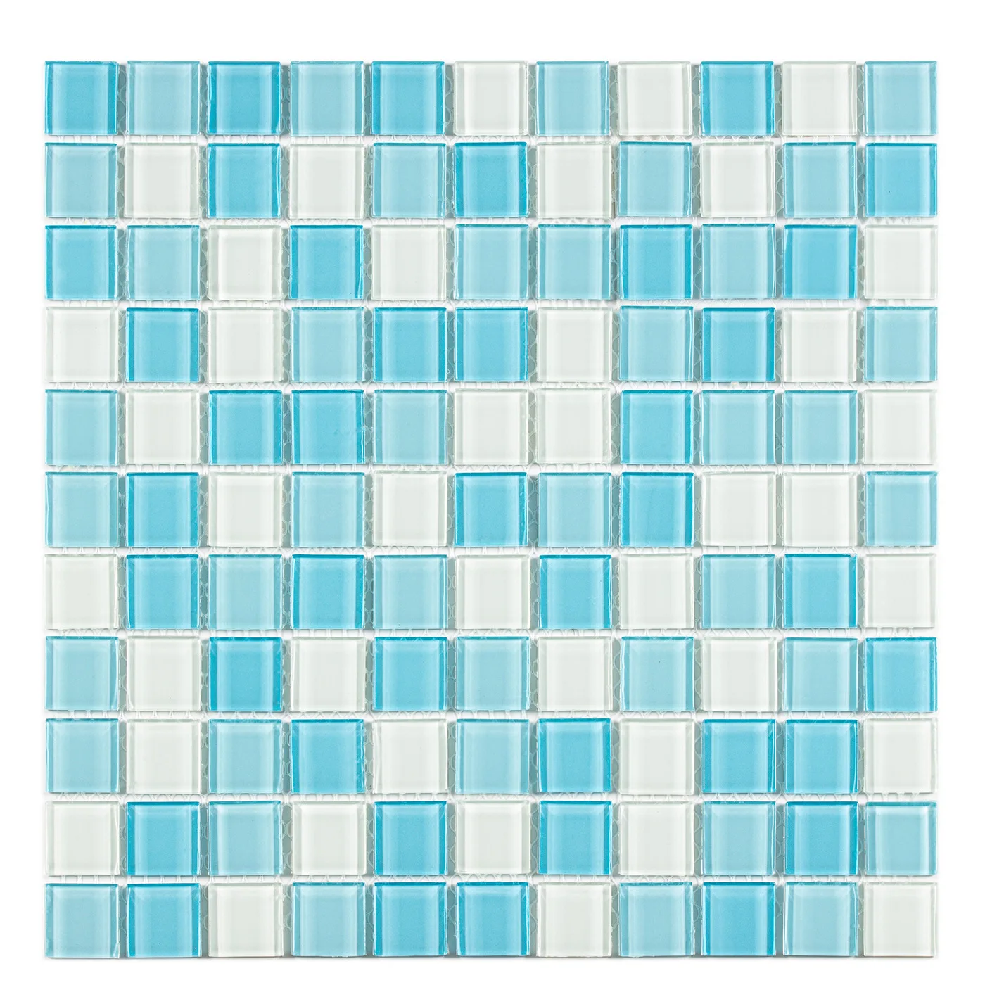 Glass Mosaic White Blend Blue Swimming Pool Glass Mosaic Tile Euro Glass Tiles For Pool