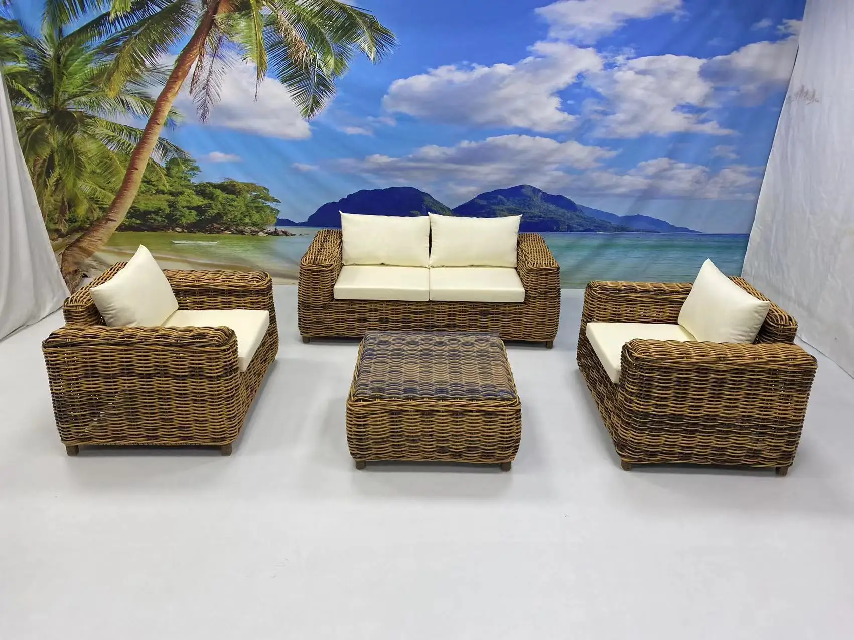 China Garden Terrace Furniture Patio Outdoor Wicker Rattan Sofa Set