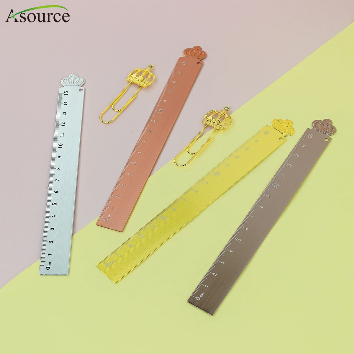 Fashion Crown Metal Ruler 15CM Aluminum Ruler