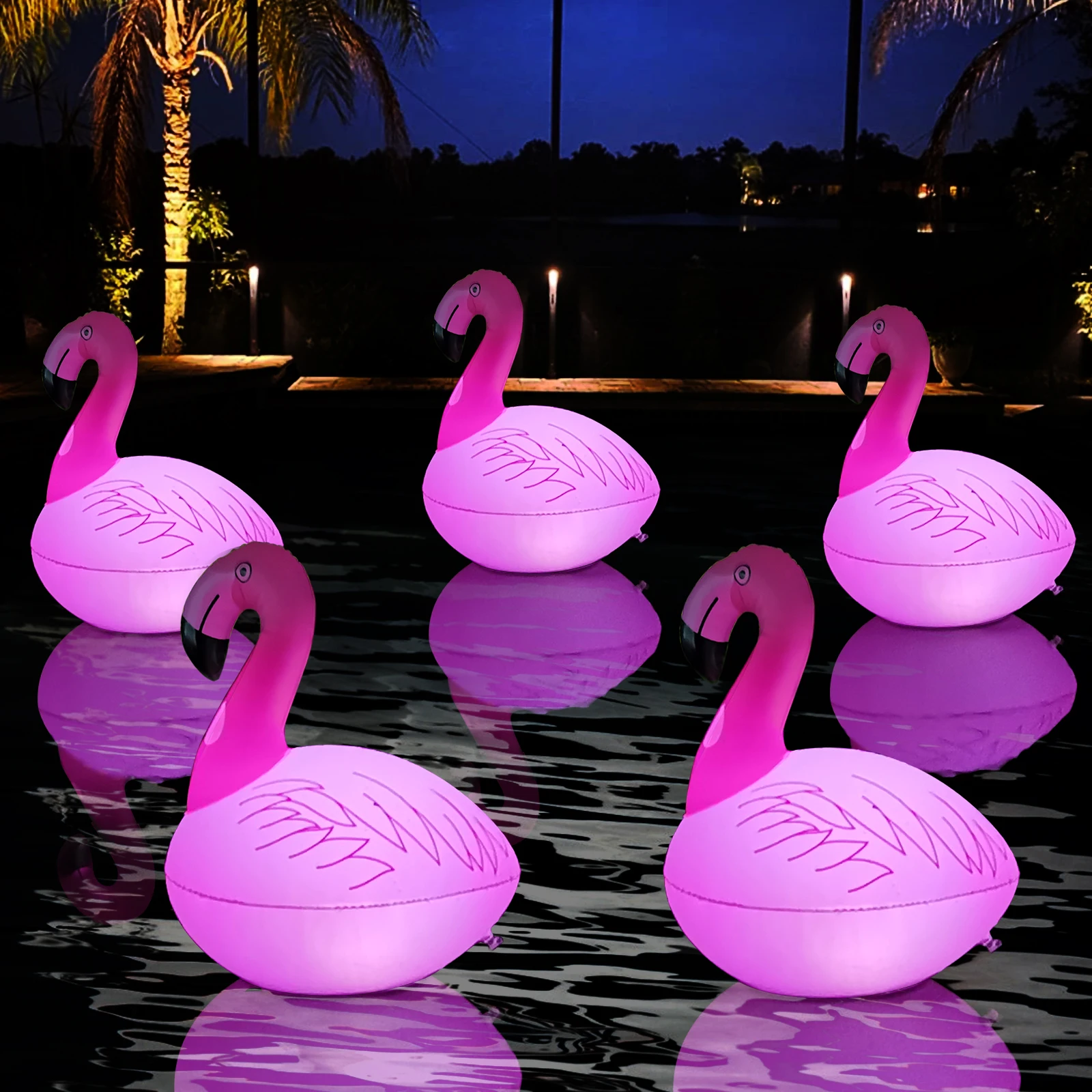 Ponds Cootway Solar IP68 Led Floating Toy Pool Lights Inflatable Solar Flamingo 50 PVC White Garden 90 80 Sonnoff DC 2V Ltd. 0.4
