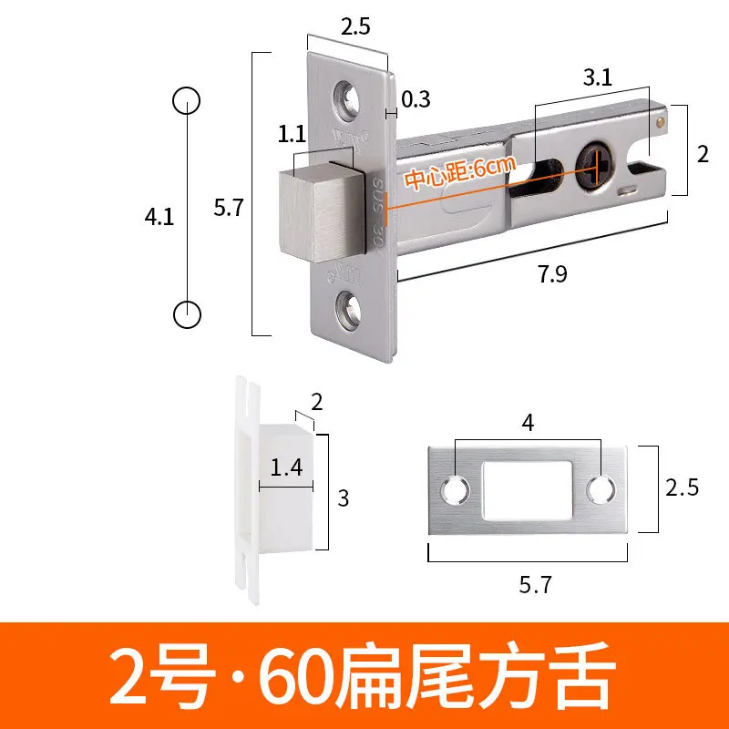 Латунная дверная трубчатая защелка для ванной туалета задвижка дверной замок указателя поворота большого пальца