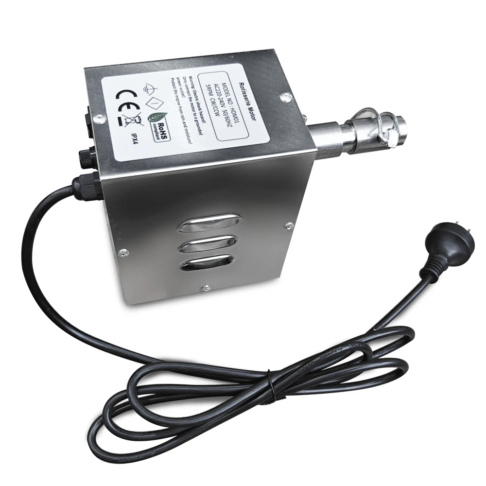 110-240V Stainless Steel 85kg Spit Roaster Rotisserie Electric Motor BBQ Accessories