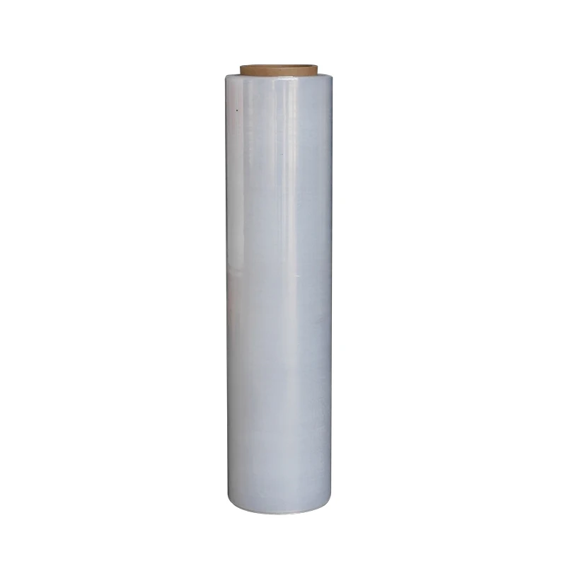 
70-80gauge LLDPE hand stretch film clear wrapping film clear pallet film 