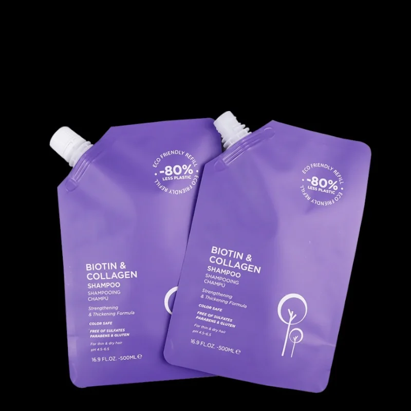 5ml Heat Sealing Small Matte Black Cosmetic Hyaluronic Acid Serum Skin Toner Pouch Customized Sachet Plastique Liquid Spout Bags