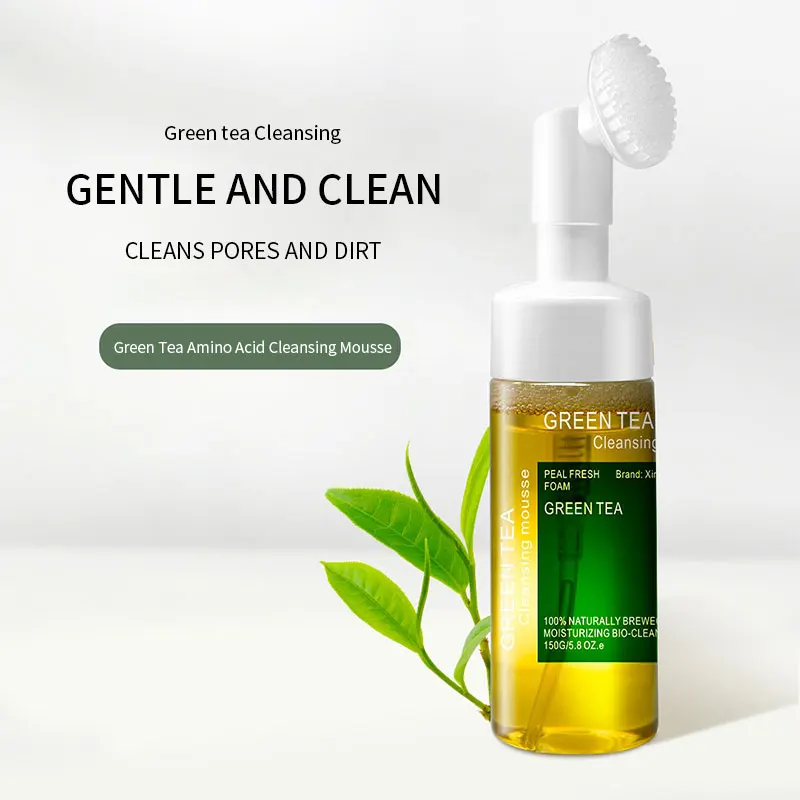 Private Label 150ml Organic Natural Rose Face Cleanser Mousse Cleansing Foam For Remove Makeup Facial Skincare Foam Wash