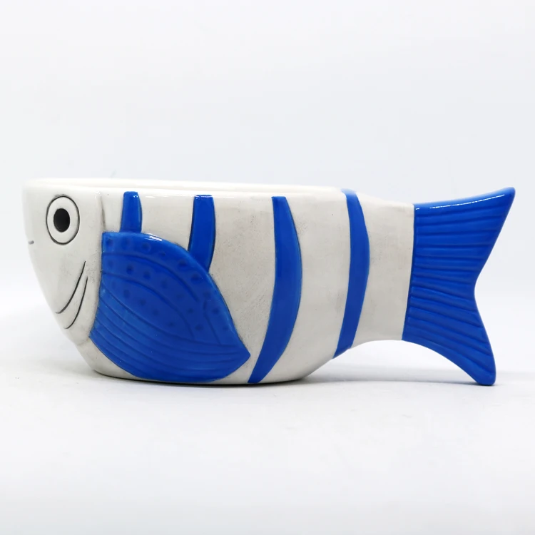 Wholesale printed logo custom animal pet fish shaped ceramic mug