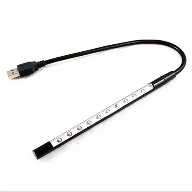 Новый металлический материал USB Светодиодная лампа 10 светодиодов Гибкая книга лампы для чтения ноутбука ПК компьютер 6 видов