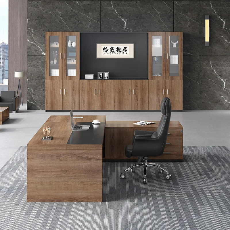Luxury Executive Desk Office Furniture Set - Service Counter Table for Boss, Manager, and Director