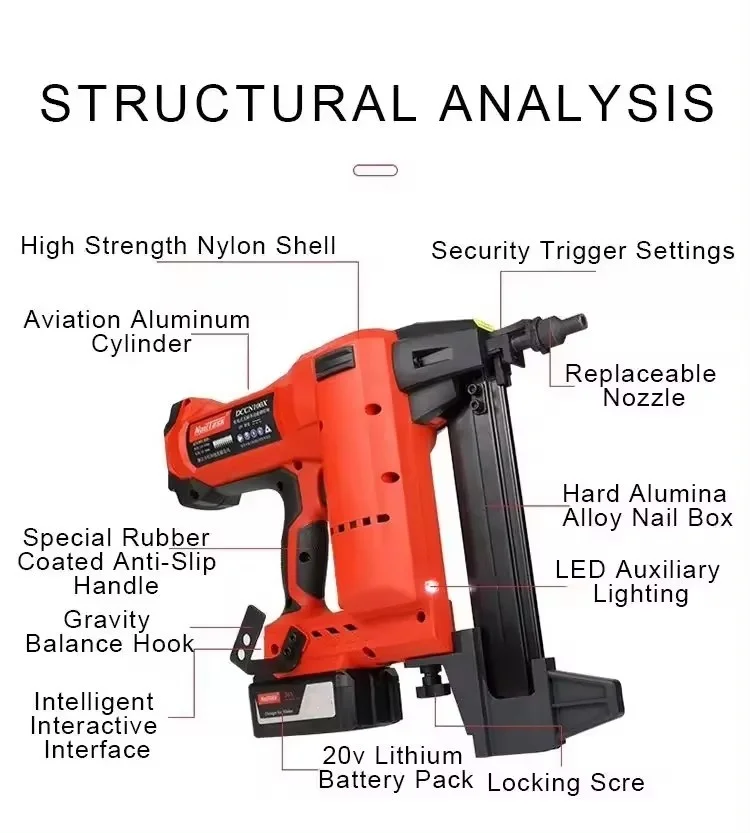Mini Nail Gun Fixed Hydropower Decoration Concrete Nail Gun Wireless Nail Machine Cordless Nailer
