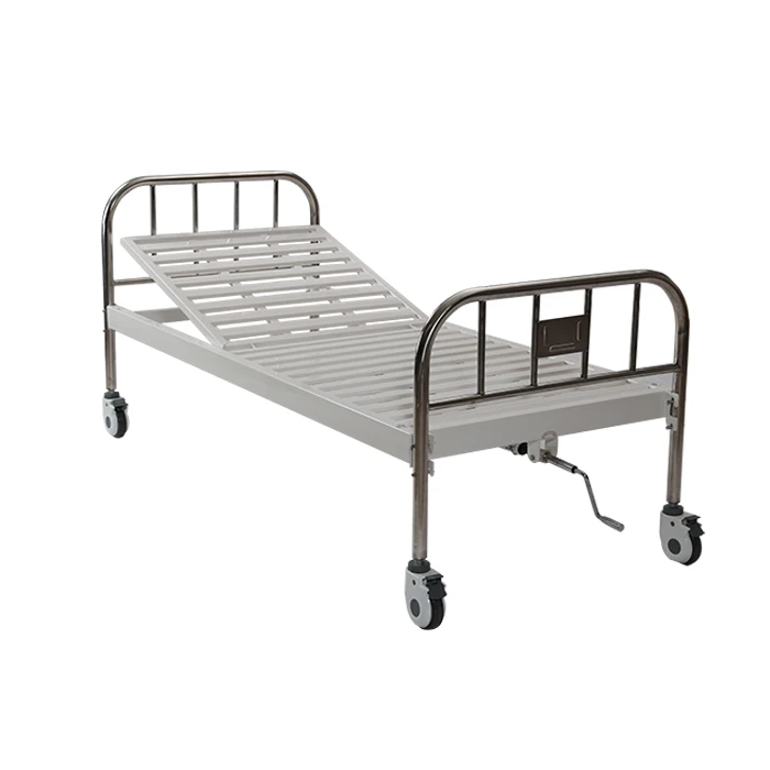 Simple Cheap Price  mechanical hospital bed 1 Crank Clinic Bed  Nursing Bed
