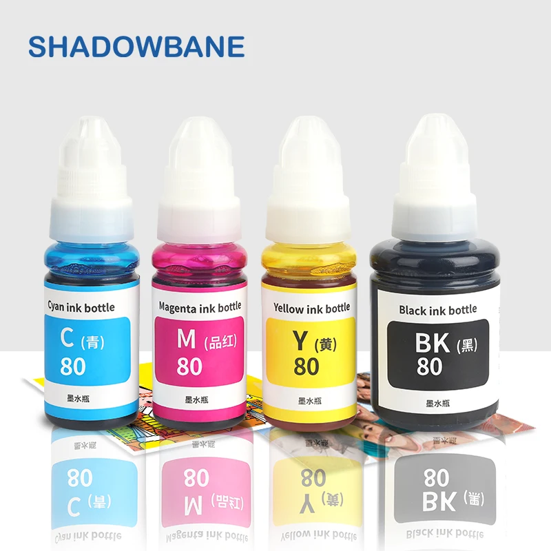 Preferential Price GI-80 Vivid in Color Ink Refilling Empty Bottle Compatible for CANON GM2080/GM4080/G5080/G6080/G7080 Printer