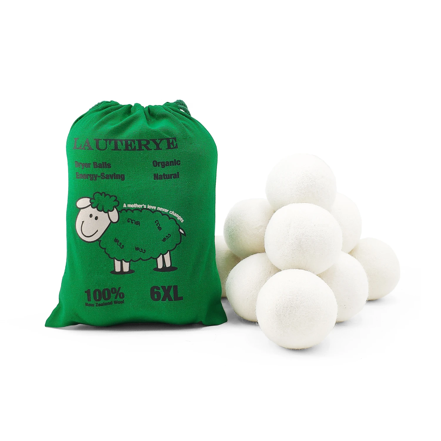 2022 Best Seller Popular Organic 2.5in Wool Dryer Balls With Bee Design