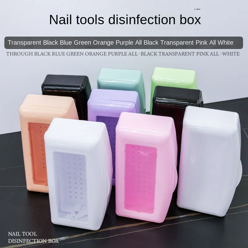 Professional Plastic Manicure Nail Box Clipper Tweezers Nail Art Sterilizer Tool Salon Nail Sterilizer Disinfection Box