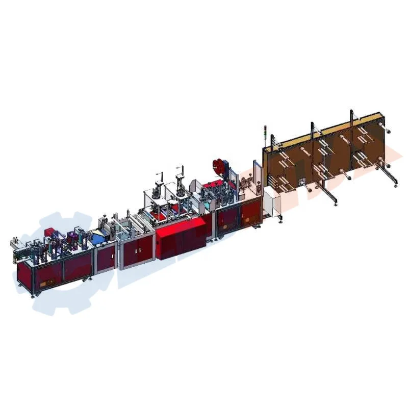 Fully Automatic Medical Respirator Face Mask Disposable Earloop N95 Face Mask Making Machine