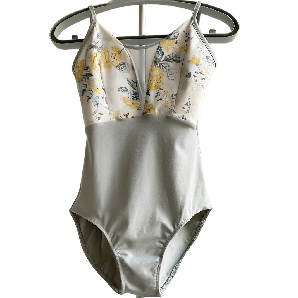 Natural breathable skin-friendly quick-drying suspenders leotards ballet leotard with chest pads