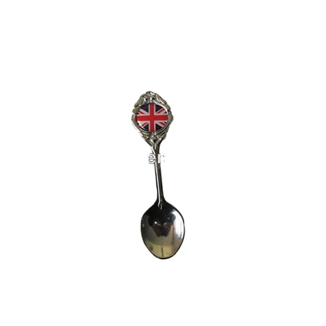 Custom Flag Soft Enamel Gold Souvenir Metal Teaspoon