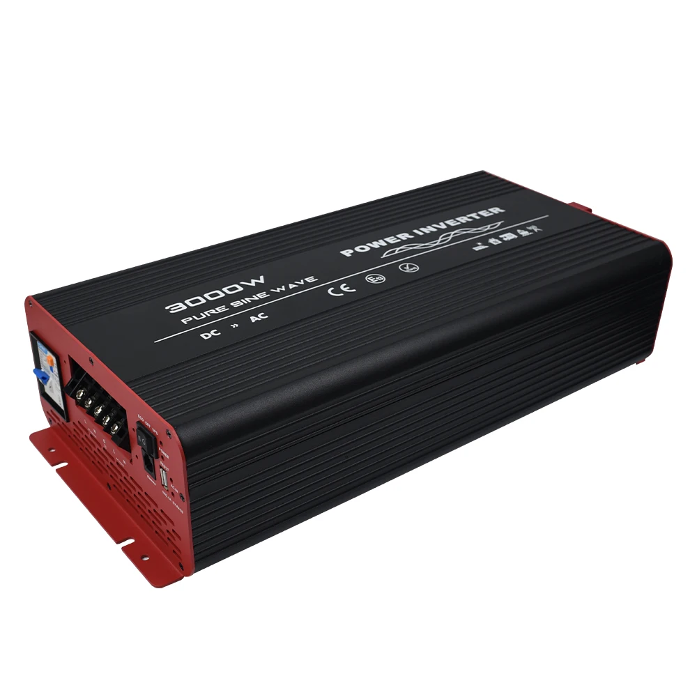 RCD Inverter 3000W Pure Sine Wave DC 12V/24V To AC 220V/230V/240V With Bypass/Mains Function Specialized For RV Vehicle 4WD