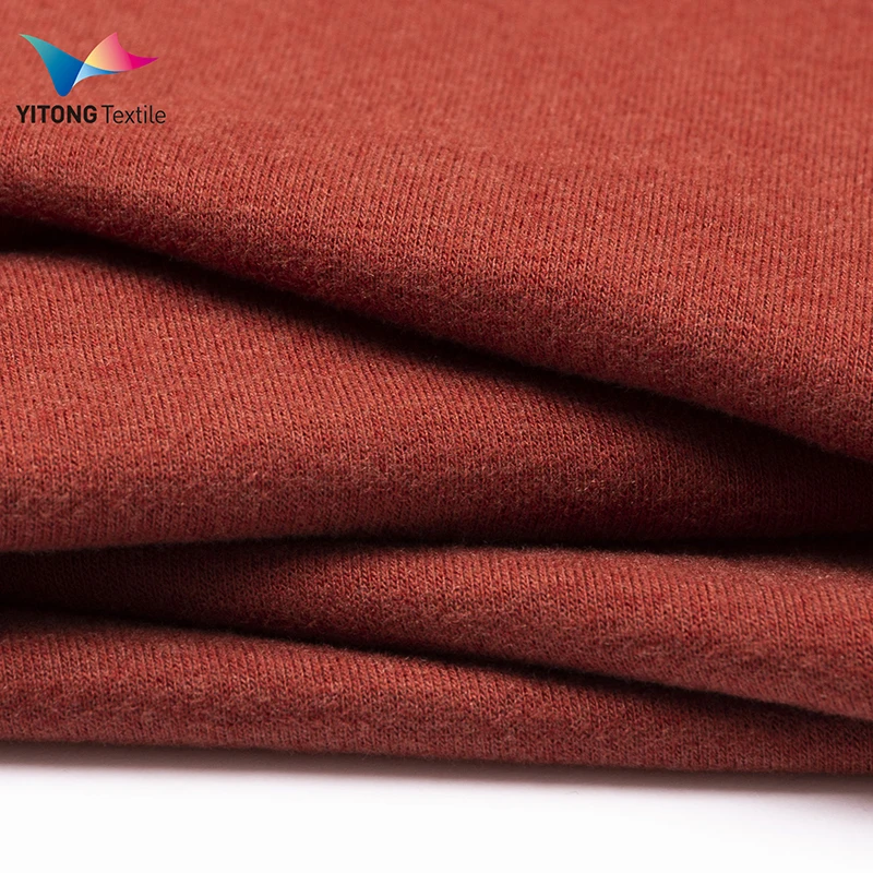 280 gsm Brushed Fleece Fabric 37% Viscose 28% Acrylic 28% Cotton 7% Spandex Fabric for Loungewear Underwear