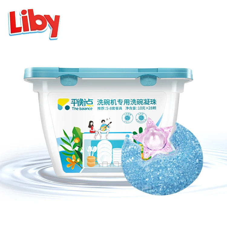 Liby Dishwasher Tablets Pods Capsules Gel Powder Dishwashing Liquid Dish Clean