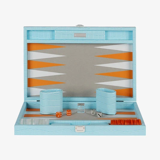 Professinal luxury hand made leather backgammon dice cup set